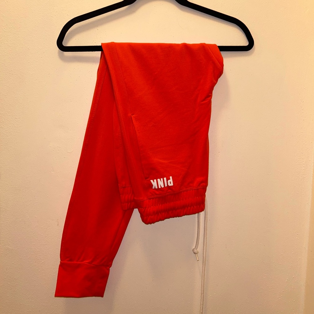 Victoria Secret Pink orange joggers size medium new without tags.